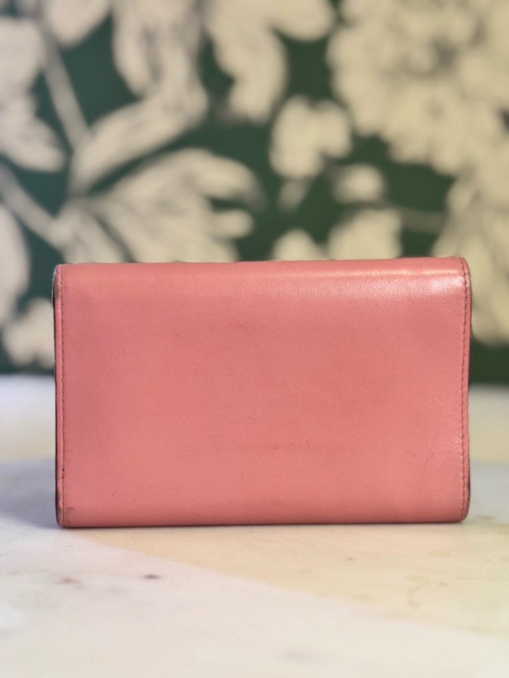 Miu Miu Pink Leather Bow Trifold Wallet EUC - Picture 3 of 13
